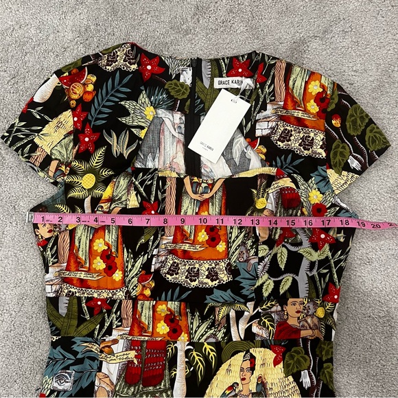 Grace Karin Vintage 50’s Style Frida Kahlo Pencil Dress Women’s Sz L NWT - Picture 9 of 11